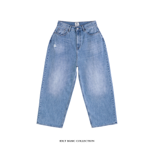 2023M高品质蓝色猫须马骝洗水牛仔裤 BAGGY阔腿宽松 13.5oz IDLT