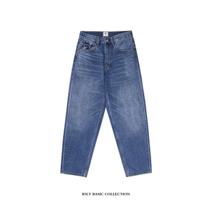 水洗石磨 IDLT 老爹裤 廓形牛仔裤 宽松加长高腰复古洗水 高质重磅