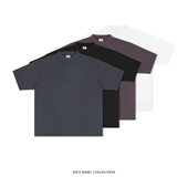 廓形圆领T恤 IDLT 小半高领 290g宽松落肩重磅全棉TEE街头男潮ins