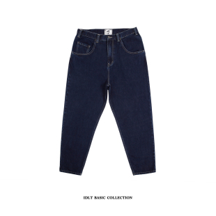 高质重磅复古宽松牛仔裤 原色 原创锥形宽松男高街复古 90S IDLT