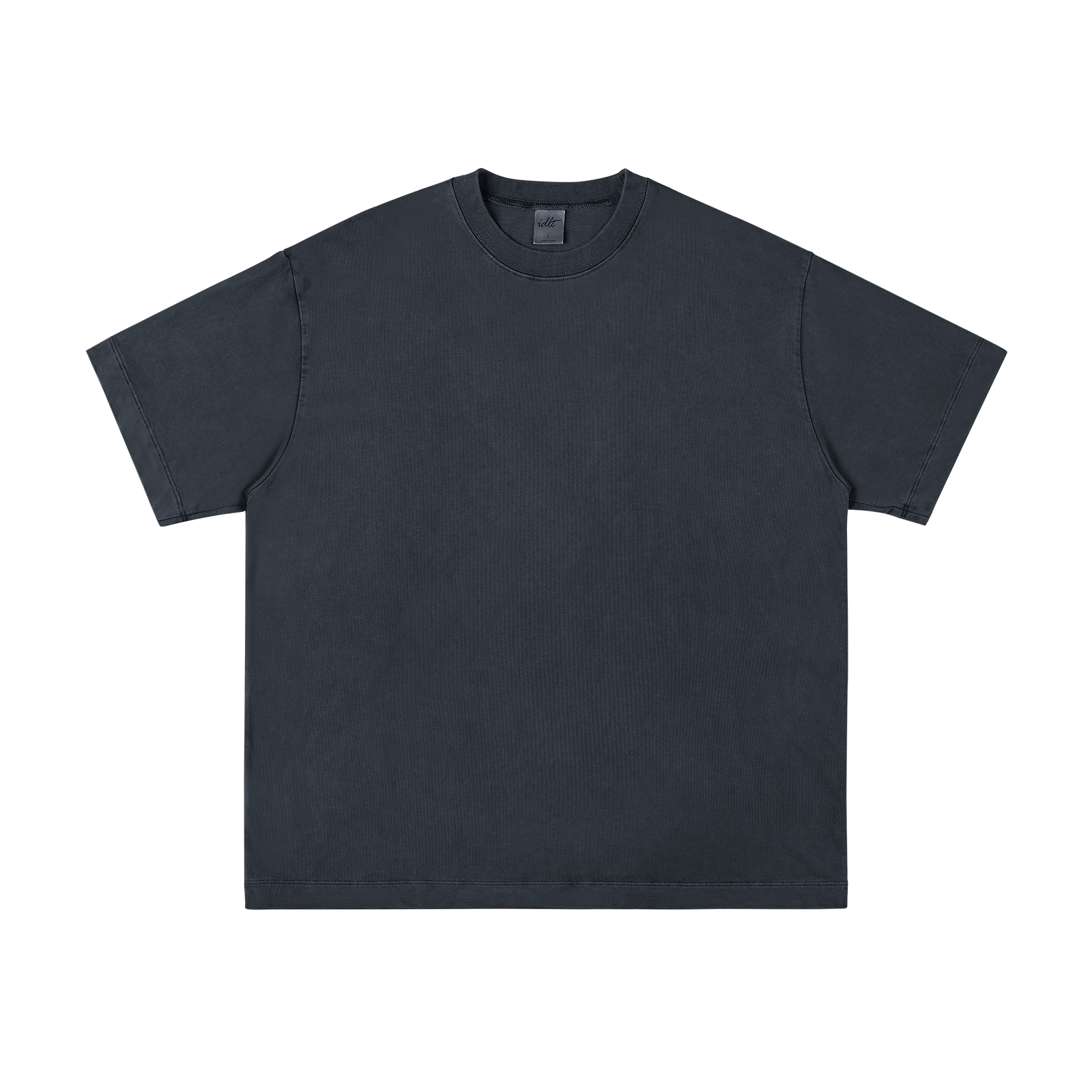 thumbnail for Idlt Pre-Dyed 310g Heavyweight Loose Fit Drop Shoulder Silhouette Vintage Washed Cotton T-Shirt for Men Trendy V0302