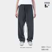 IDLT 简约潮男女ins 街头基础款 宽松卫裤 400g全棉运动加长休闲裤