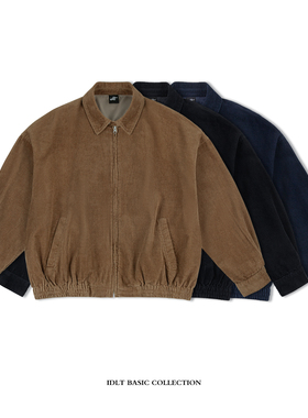 IDLT 灯芯绒哈灵顿夹克 水洗宽松廓形工装外套简约欧美街头风格潮