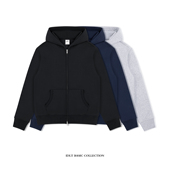 加绒自发热轻量化保暖拉链连帽卫衣帽衫 IDLT 正肩合身微宽松 外套