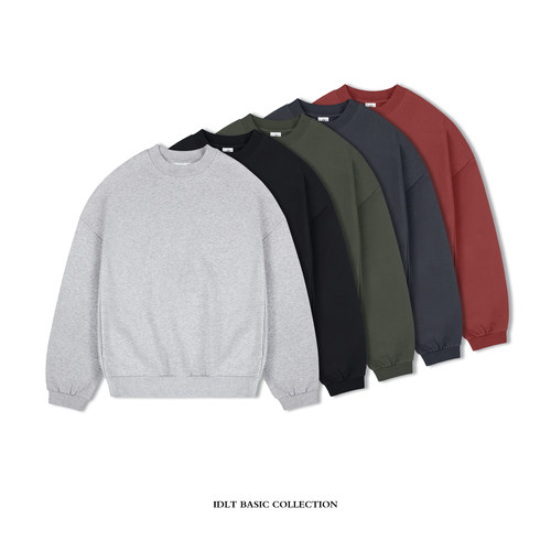 IDLT廓形落肩卫衣宽松加绒卫衣