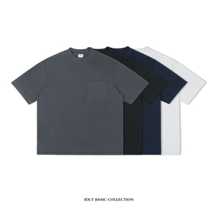 短袖 IDLT 廓形宽松落肩机能户外新款 口袋TEE T恤简约ins 凉感珠地