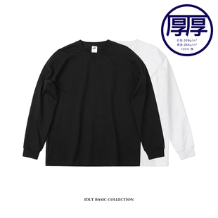 T恤 潮tee 354g 基本 厚 高品质 宽松长袖 廓形 重磅 32支3纱 IDLT