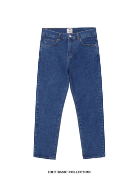 IDLT 80s 复古直筒牛仔裤 宽松直脚蓝色洗水 简约百搭 男女 潮ins