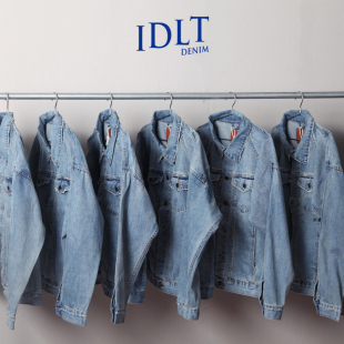 原创男女新款 蝙蝠袖 水洗宽松潮 宽松廓形落肩牛仔夹克外套 IDLT