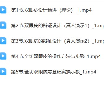 芦伟 5节双眼皮零基础设计与基本操作方法双眼皮视频教程医美微整