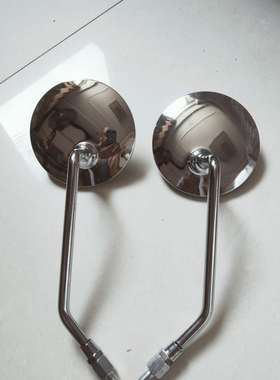 铃木TR125摩托车配件后视镜反光镜镜子改装后视镜改装后螺纹10MM