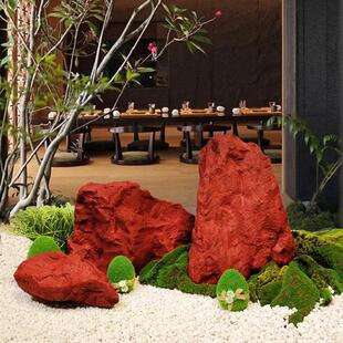 玻璃钢仿真石头吴定石盆景假山造景别墅园林景观装饰摆件酒店软装