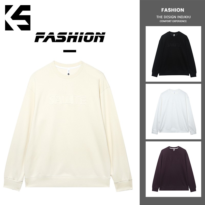 【爆米花专享】KINGSALUTE快奢尚品2025休闲舒适圆领卫衣KS4WY001