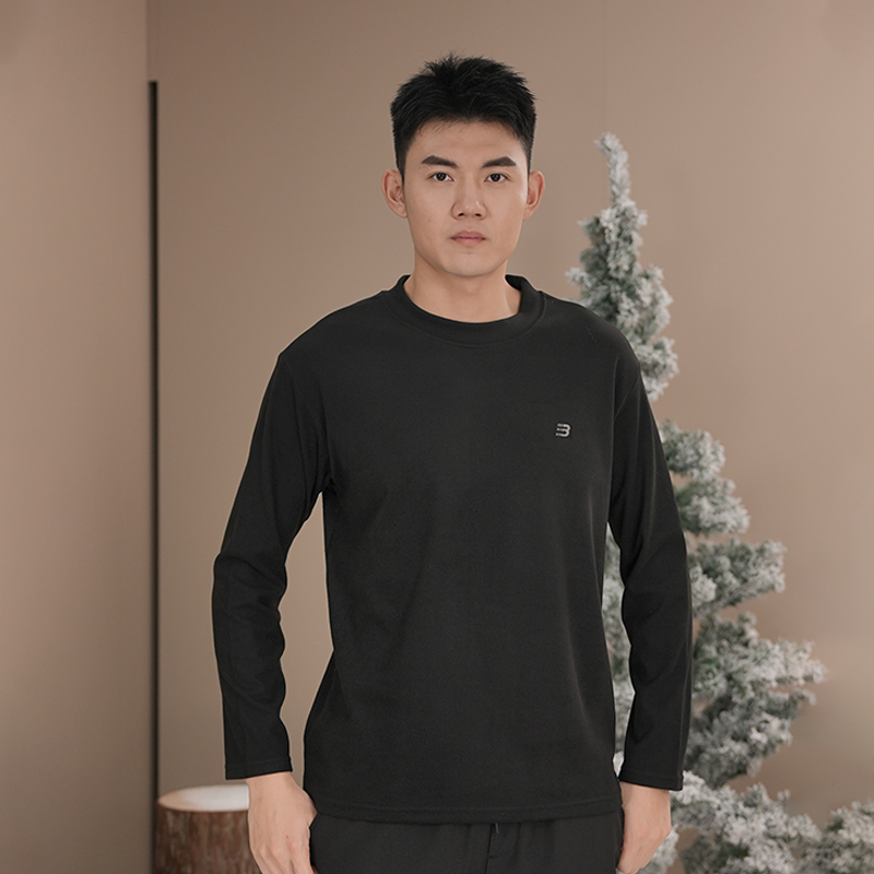 【爆米花专享】男士圆领长袖T恤9824401M140