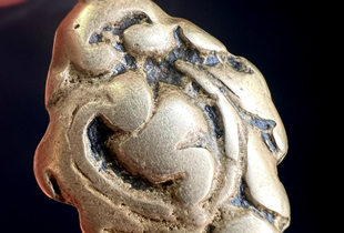 罕见殊胜西藏清早期种子字老天铁老托甲藏传老佛珠多宝项链坠