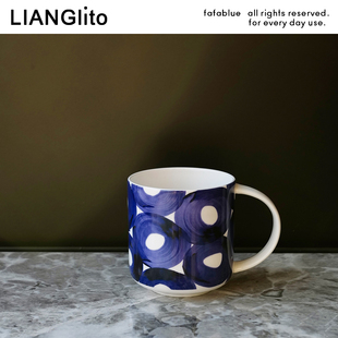 莨物原创艺术家手绘系列骨瓷大容量北欧简约马克杯水杯咖啡杯