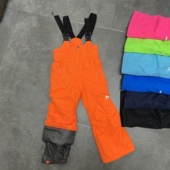 80后妍妍外贸出口德国加厚夹棉冲锋户外滑雪裤 防风防水透气童装 冬