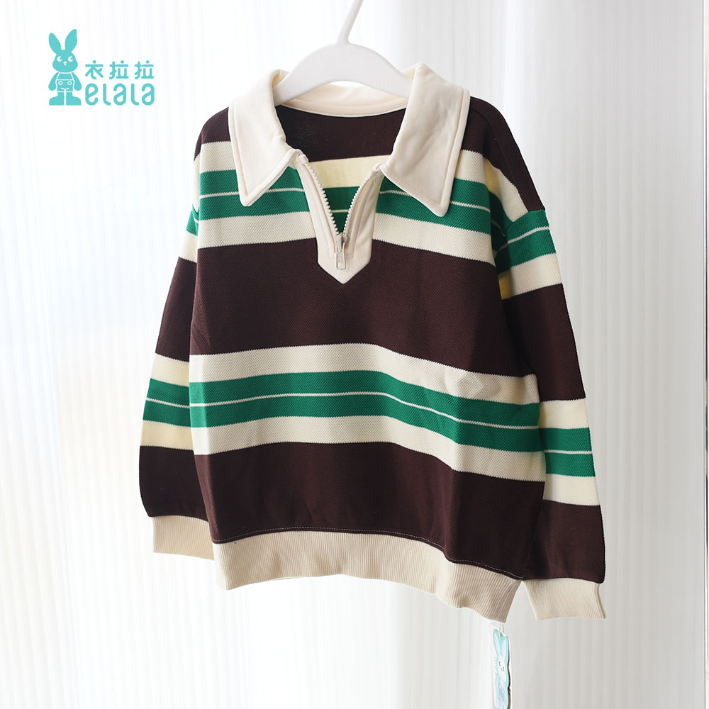 衣拉拉春秋男童套头卫衣