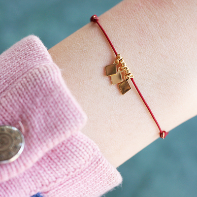 手绳法国金色编织手绳小清新女