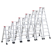 厂家直销加厚可折叠铝合金人字家用铝梯双侧踏板登高梯阁楼梯子