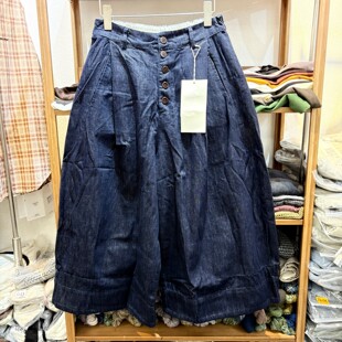 阔腿裤 zero零度7031深蓝色牛仔裤 小个子显瘦裙裤 新款 女2026春季