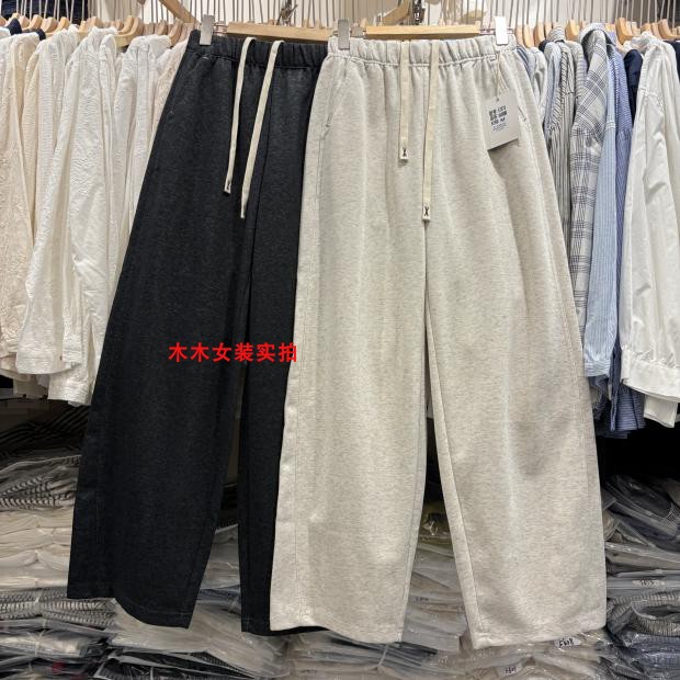 休闲常规松紧腰长裤抽绳卫裤显瘦