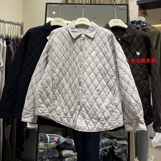 一手长日系复古翻领夹棉衬衫外套