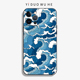 一朶午荷iPhone16plus 15Pro 17air梦幻xr蓝色海浪13mini苹果X手机壳7P卡通6s全包11Pro