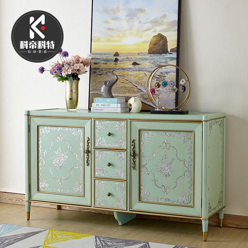 欧式玄关柜别墅彩绘家具
