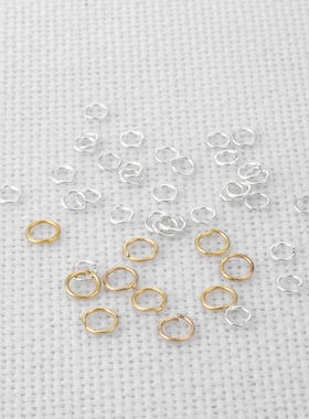 14K保色金开口小圆圈 diy饰品配件外径3mm/4mm/5mm 一份100个