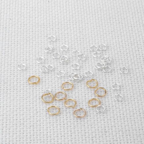 14K保色金开口小圆圈 diy饰品配件外径3mm/4mm/5mm 一份100个