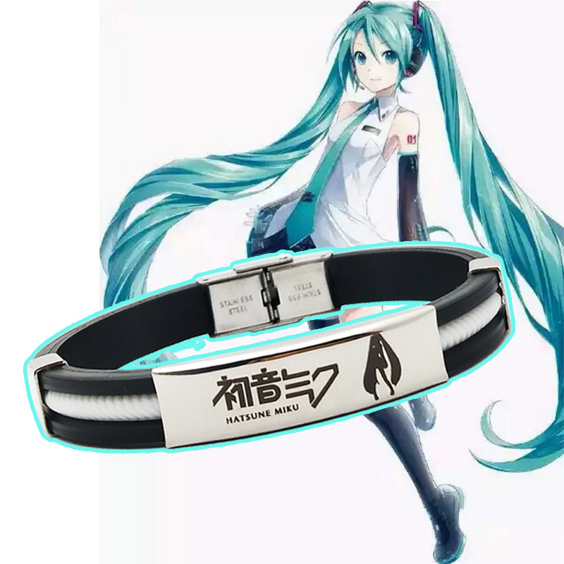 定制学生初音动漫周边二次元钛钢手环硅胶未来手链个性生日礼物
