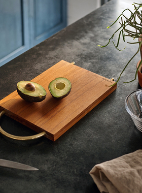 ALOTOF 缅甸柚木砧板 果蔬整木砧板 斯堪的纳维亚厨房