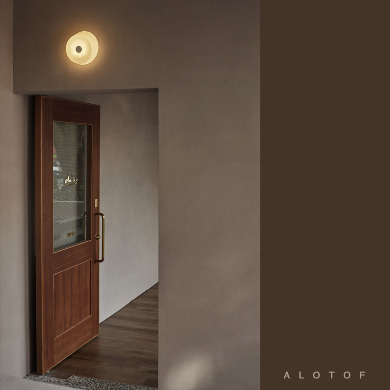 黄铜时代/alotof 室内斜面圆形玻璃风格壁灯