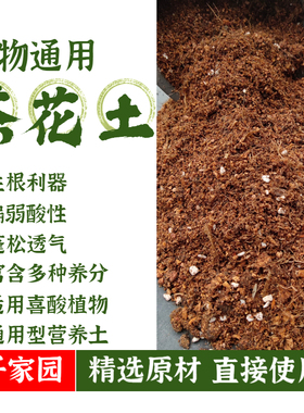 茶花土通用营养土偏酸性木本草本种植土椰康泥炭土红土黄土专用