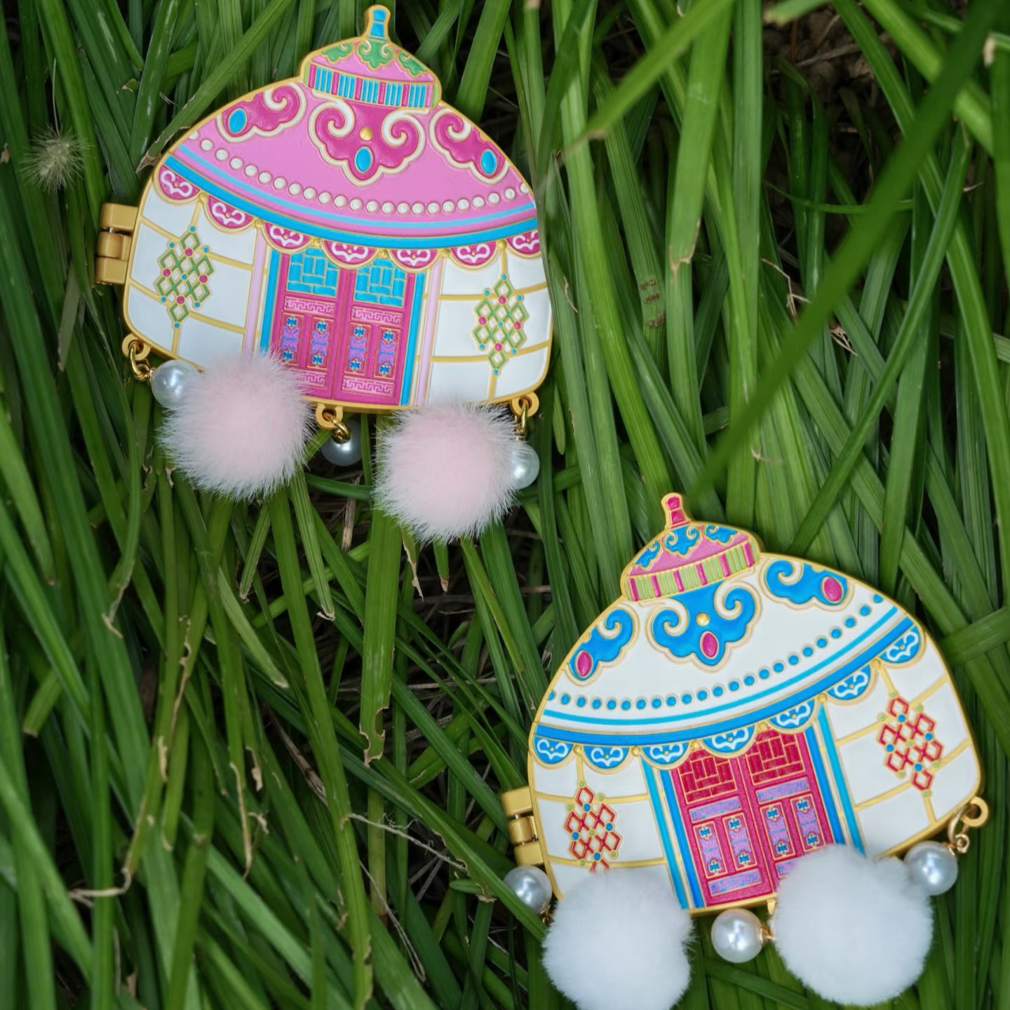 新款蒙古包金属开合冰箱贴裸眼3DAR动画冰箱贴内蒙古文创伴手礼