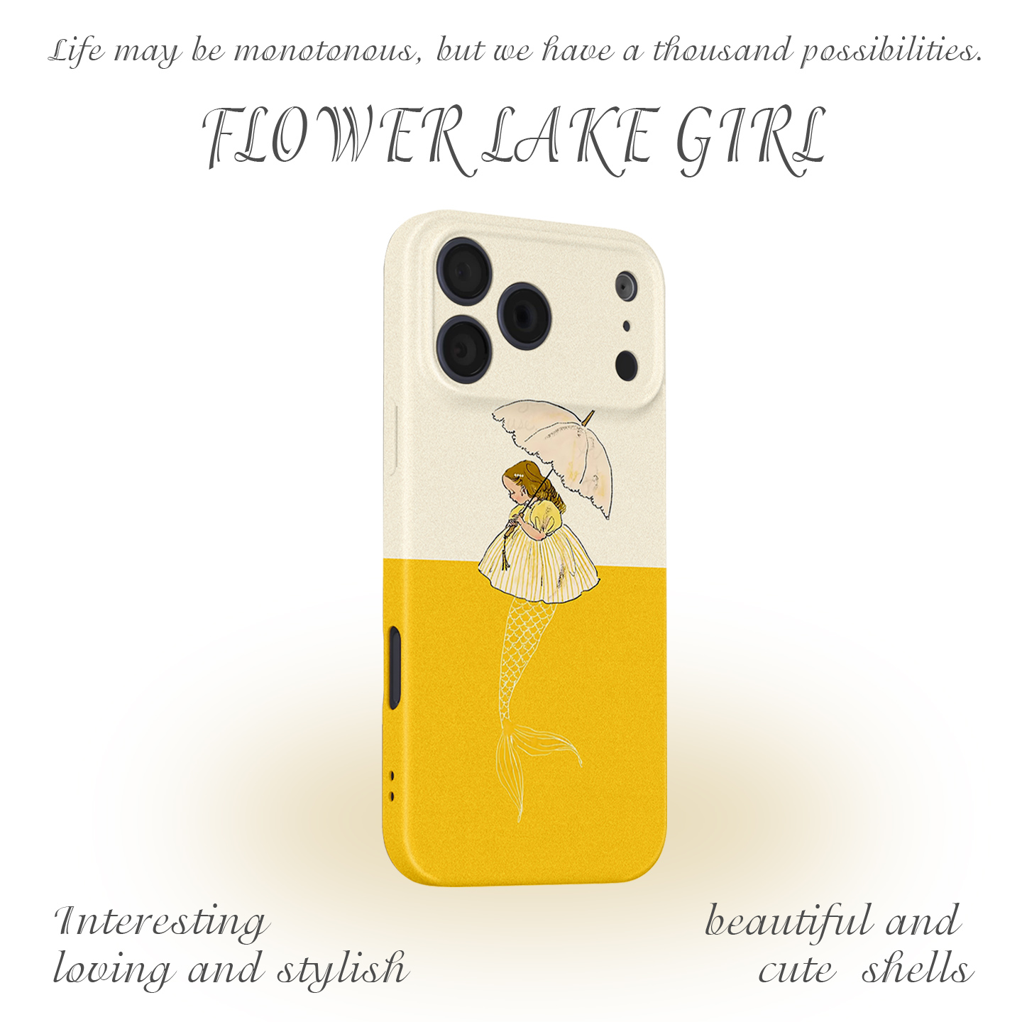 【女孩儿的人鱼梦】油画手机壳