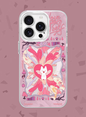 【元气满满】爱心兔子锦鲤适用iPhone17/16pro手机壳红米K70磁吸vivos19华为mete60一加ACE3羽纱小米14苹果13
