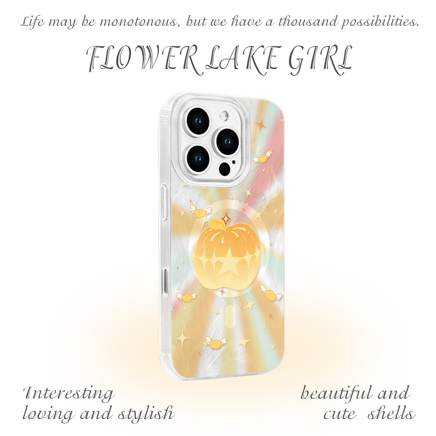 【吹吹发财的风】金苹果手机壳