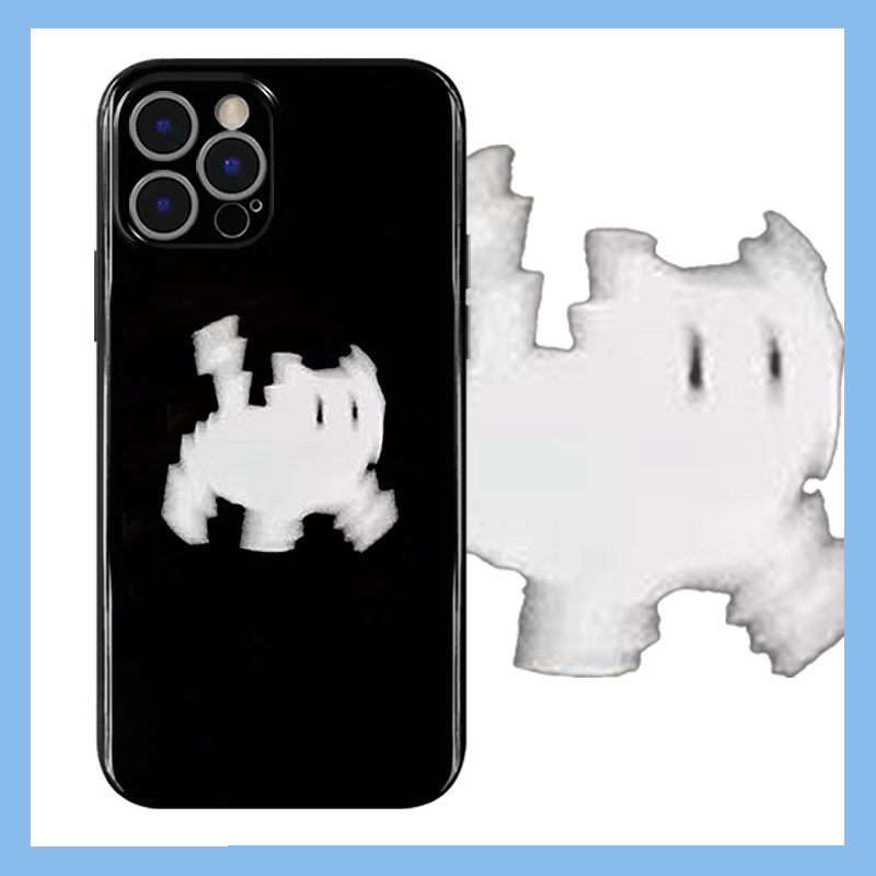 模糊猫咪苹果安卓硅胶