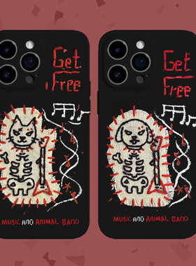 【电音节】摇滚朋克猫狗适用iPhone17/16pro手机壳华为mate70情侣OPPOreon9软vivoS15苹果13一加ACE3红米K80