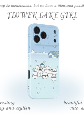 【冬日顶流】油画趣味雪人适用iPhone16/17promax手机壳华为pura70小米15/13畅享70vivoS20软iqooneo10苹果15