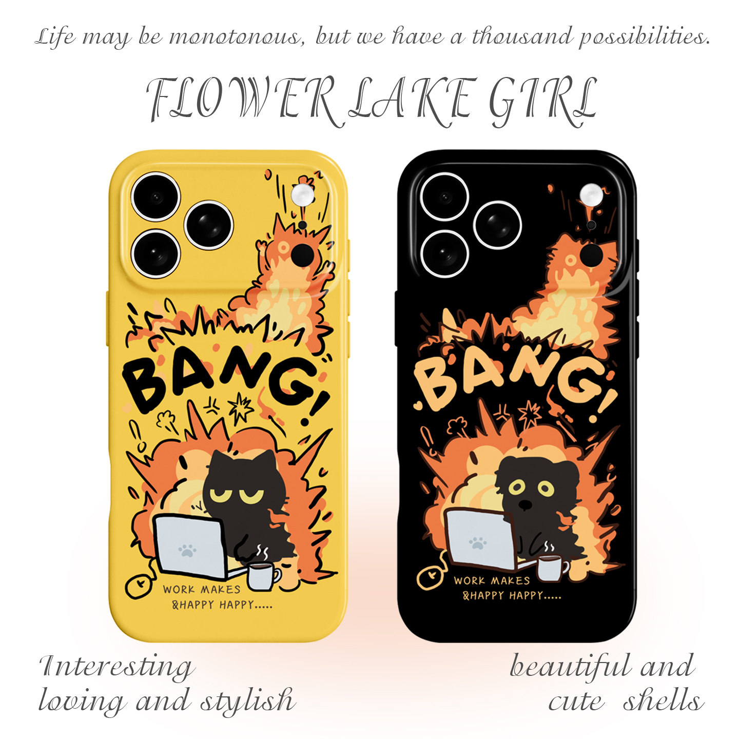 【BANG!】暴躁打工猫狗适用iPhone17/16promax手机壳华为nova12畅享60情侣vivos18软OPPOreno9苹果13小米14