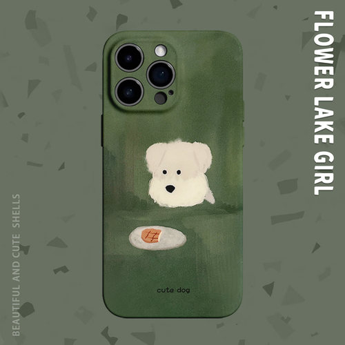 【被美食诱惑】油画狗狗手机壳