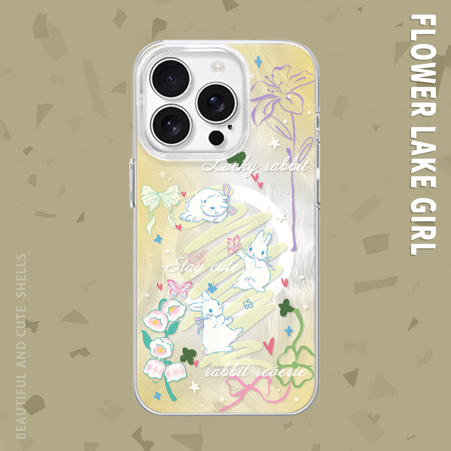 【美到无法呼吸】铃兰白兔手机壳