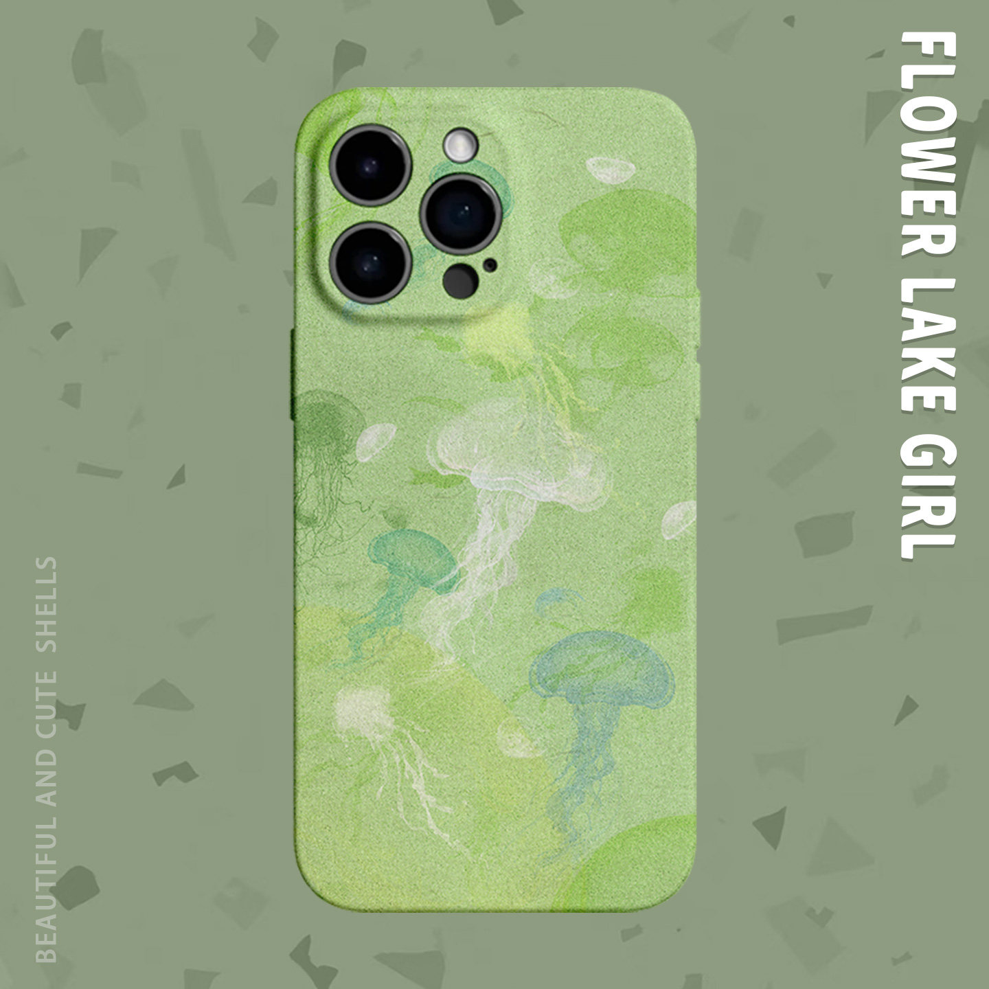 【无忧】绿系虚无缤纷水母适用iPhone16/17promax手