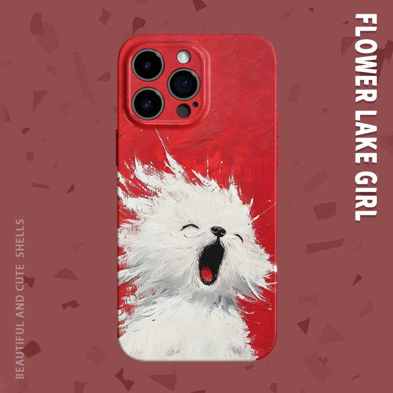 【好乖啊，白色卷毛小狗】手机壳