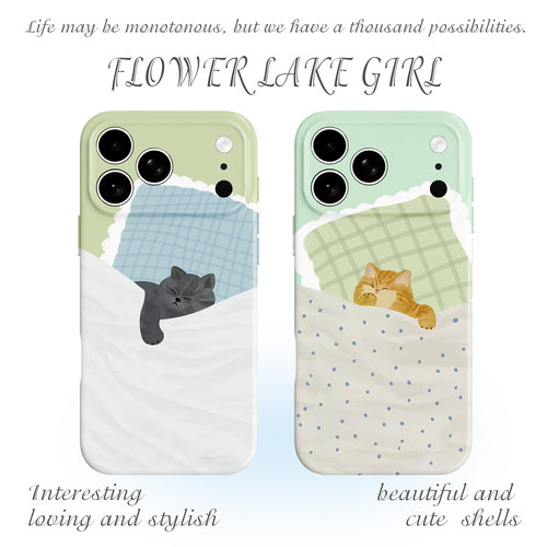 今夜好梦~可爱多睡觉猫狗适用iPhone17/16手机壳华为nova12畅享70菲林vivos18情侣软OPPOreno9苹果13硬小米14