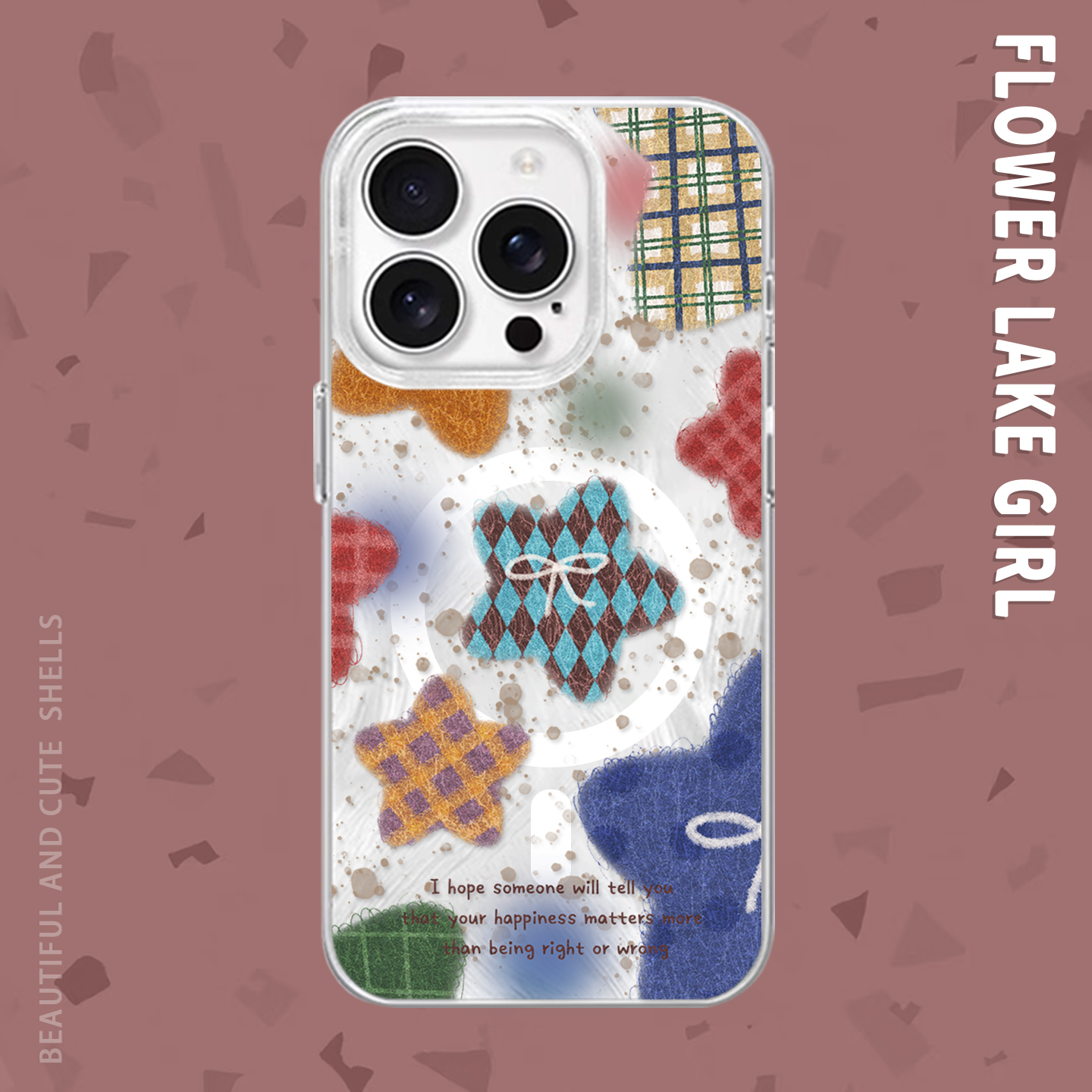 【高级不撞壳】格纹星星手机壳