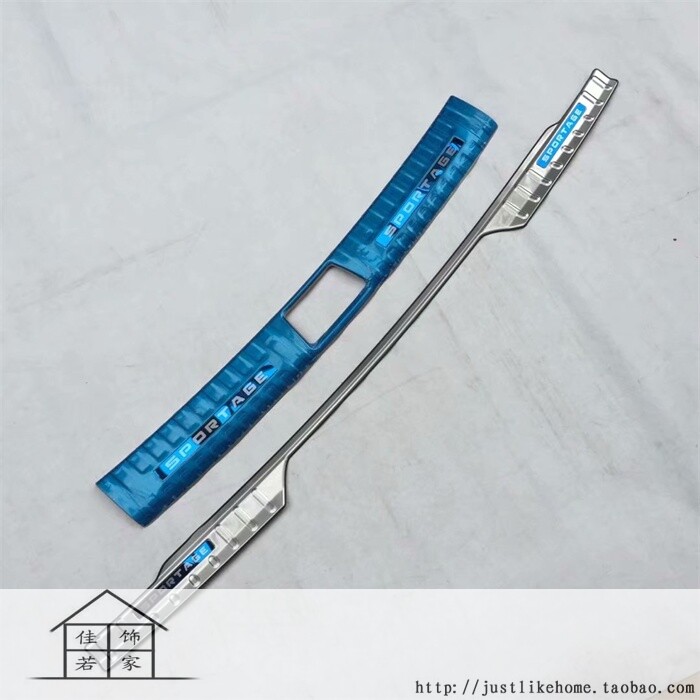 18-20款起亚智跑专用不锈钢内外后护板 尾箱防护门槛条后杠踏板贴